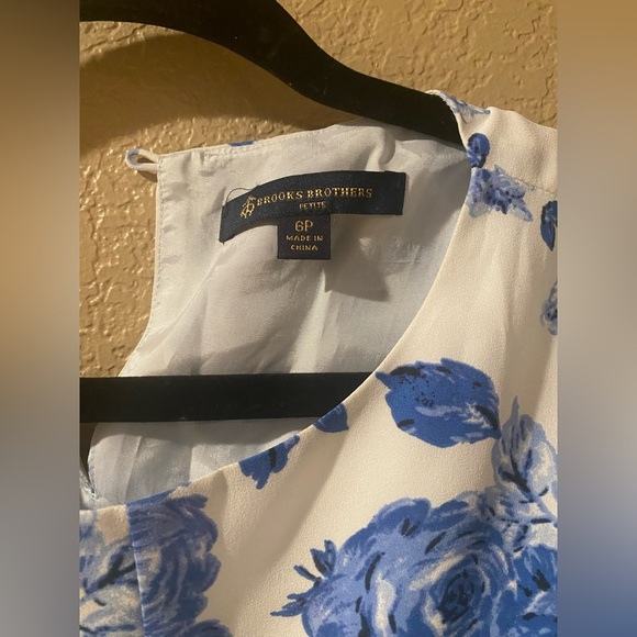 Brooks Brothers Blue and White A-line Midi Dress - Picture 4 of 5